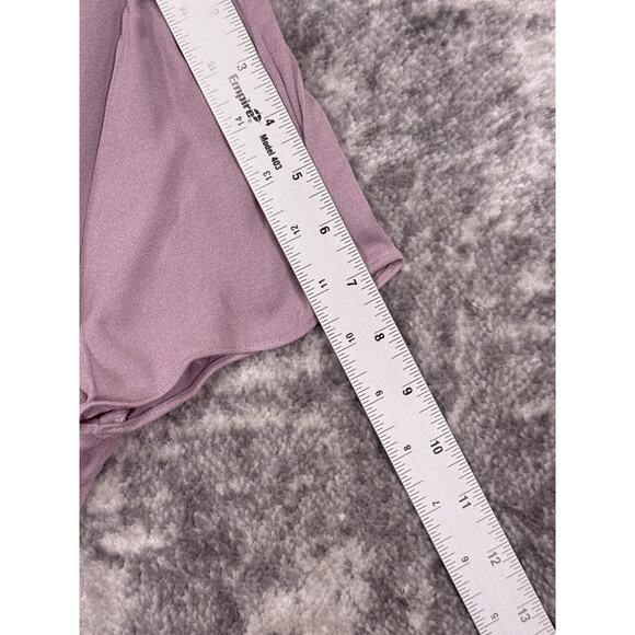 New Aritzia Dress Medium Womens Sunday Best Purple Ruffle Wrap - Picture 5 of 8